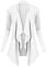 Urban GoCo Donna Cardigan Drappeggiato Aperto Davanti a Maniche Lunghe e Orlo Irregolare Giacca Top (M, Bianco)