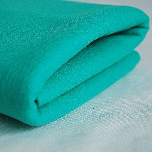 100% Pure Wool Felt Fabric - 1mm Thick - Blue Green - 40cm x 50cm