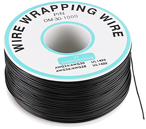 30AWG 0.25mm Verzinntes Kupferdraht, Kupferlitze Schaltlitze Wickel Isolier Test Kabel Schwarzes 250 Meter PCB Drähte Kabel