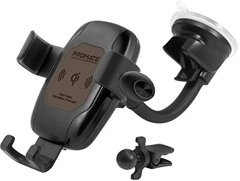 Promate 10 W Qi wireless charging car kit with mono headphones