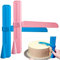 EKKONG Gâteau Plus Lisse, réglable Spatules à gâteau Grattoir à gâteau Outil de lissage de Fondant Gâteau décorer polisseur Lisse (Paquet de 2)