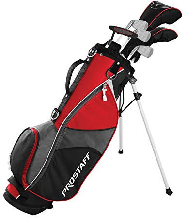 Wilson Golf Pro Staff JGI LG Juego de Palos Junior para Niños de entre 11 y 14 Años, Altura: 142 - 160 cm, Mano Dominante Derecha, Grafito, Incl. Bolsa de Transporte, Rojo, WGGC91840