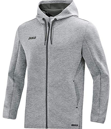 JAKO Premium Basic Kapuzenjacke Grauschwarz, 3XL Herren