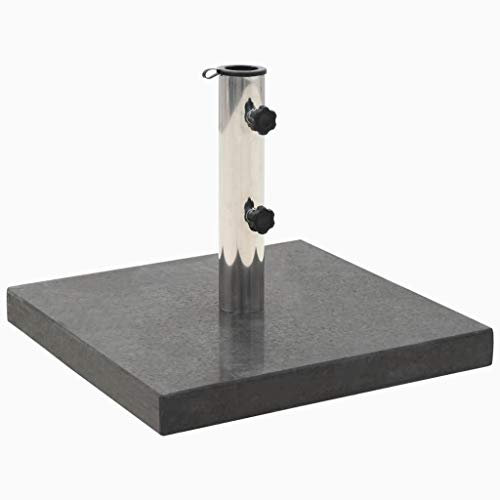 Festnight Parasol Base Granite 30 kg Square Black