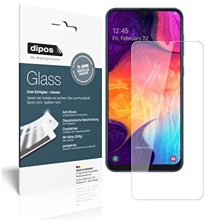 dipos 2x 9H Clear Screen Protector for Samsung Galaxy A40 | Won't Break or Shatter, No Real Glass, HD Clear, Anti-Shock, Anti-Scratch, Bubble-Free, Case-Friendly, Easy Installation