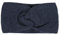 Zwillingsherz Stirnband mit Zopf-Knoten - Hochwertiges Strick-Kopfband für Damen Frauen Mädchen - Kaschmir - Ohrenschutz - Haarband - warm weich und luftig für Frühjahr Herbst und Winter - jeans