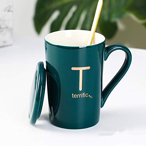 Initial Mug Letter Cup Fine Bone Porcelain Cup for Home, Office & Personalised Gifts T