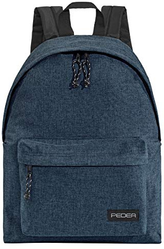 PEDEA Freizeit Rucksack Style Unisex Rucksack mit 24 L und Notebookfach bis 13,3 Zoll (33,8cm), blau