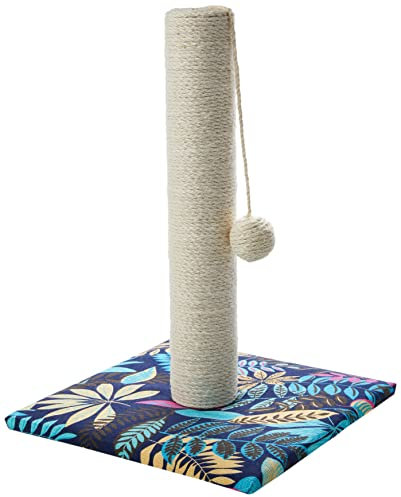 Croci Color Leaves - Tiragraffi per Gatti Adulti, Grandi e Piccoli, Tappetino con Albero 42cm e Corda con Pallina Gioco Calmante Gatto, Graffiatoio in Sisal, Giochi per gli Animali da Casa