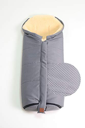 Kaiser 6721212 X-Large Lammfell Kinderwagen Fußsack anthracite waffle