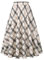 IDEALSANXUN Damen Plaid Rock Elastische Taille A-Linie Midi Faltenröcke - Beige - Mittel