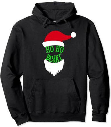 Russland Weihnachten HO HO Blyat Mütze Weihnachtsmann Russia Pullover Hoodie