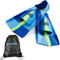Aqua Speed Fusion Aletas largas de natación para Adultos y niños + ULTRAPOWER #Swim | Aletas de Buceo | azul/mix/82 | Tamaño: 33/34