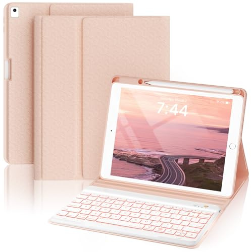 Oyeeice Étui avec clavier pour iPad 10,2 9{^>e<^} génération 2021/8{^>e<^} 2020/7{^>e<^} 2019, Pro 10,5 2017/iPad Air 3{^>e<^} génération 2021/8{^>e<^} 2020/7{^>e<^} 2019, Pro 10,5 2017/iPad Air
