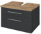 Waschbeckenunterschrank Dasa, 60 cm, mit 2 Schubladen, Graphit/Grau matt