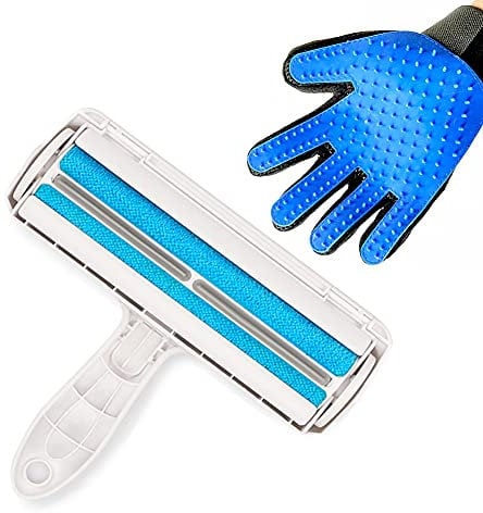 ZANA Tierhaarentferner Fusselrolle Handschuh für Tiere Wiederverwendbar Fusselbürste für Hunde-Katzen-Haare