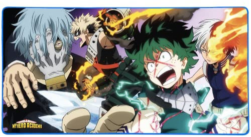 Konix My Hero Academia Tapis de Souris Gaming XXL 90 x 46 cm - Base antidérapante en Caoutchouc