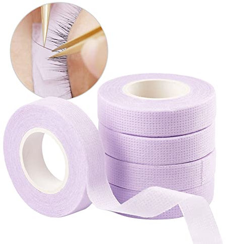 Lunamoon 6 Rollen Wimpern Tape Wimpernverlängerung Band Wimpern Klebeband Isolations Micropore Lash Tape Wimpernband für Wimpernverlängerung (Purple)