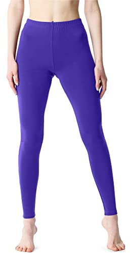 Bellivalini Damen Lange Leggings aus Viskose BLV50-203 (Kobalt, XXL)