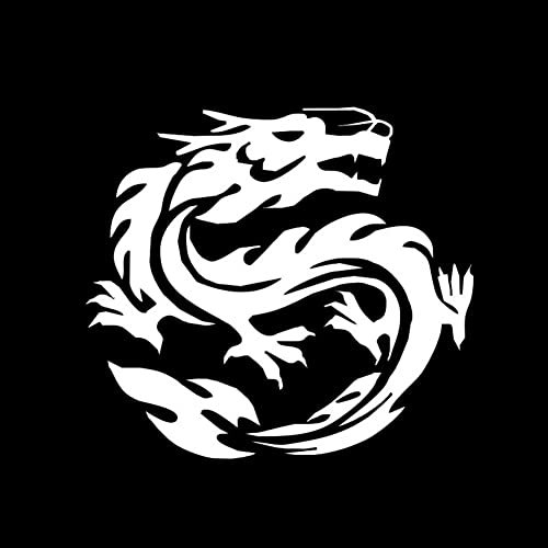Dragon Totem Adesivi per Auto, Asudaro 5 Pezzi Tribal Yin Yang Adesivi Drago Adesivi in Pvc Impermeabile per Cofano Auto Adatto per Auto Caravan Moto Frigoriferi 13cm X 11.8cm