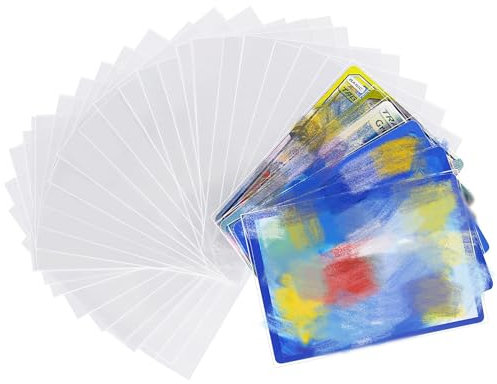 GoldOars 200 Stück Karten Hüllen Sammelkartenhüllen für Game Kart Sleeves Standardgröße 66x91mm Pocket Pages für Tauschkarten (Transparent)