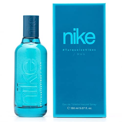 NIKE - Turchese Vibes 150 ml, Men's Eau De Toilette, Nike Turquoise Vibes, Scented and in Spray, Maschile Eau De Toilette, Fruity and Refreshing, Floral Cologne and Long Lasting