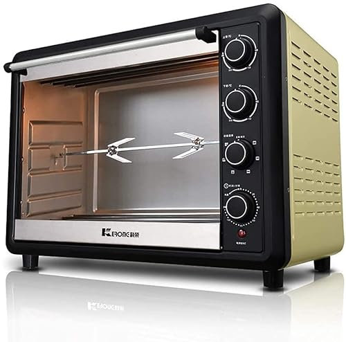 CAZARU Forno Elettrico Multifunzione da 60 Litri Forche rotanti per Uso Domestico Controllo Indipendente della Temperatura Mini forni di Grande capacità