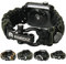 KORDIZ Survivor Pro, Paracord-Armband für Apple Watch, kompatibel mit Apple Watch Serie 8/7/6/5/4/3/2/1/SE & Ultra, mit verstellbarem Edelstahlbügel (Schwarz und Mikrogrün, L für Ultra 49 mm)