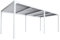 Alu Pergola HWC-L41, Lamellen-Pavillon Terrassenüberdachung, stabiles 8cm-Metall-Gestell 3x6m - weiß