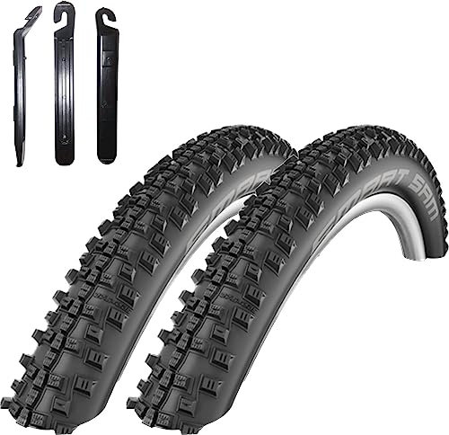 2 x Schwalbe Smart Sam Performance Fahrradreifen Fahrradmantel 60-507 (24 x 2,35) inkl. Reifenheber