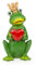 Logbuch-Verlag Froschkönig Glücksbringer Neujahr Geschenk mit rotem Herz Krone 11 cm Hochzeit Geburtstag Silvester