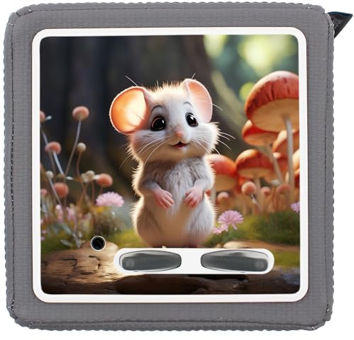 yabaduu Schutzfolie Süße Tiere kompatibel mit Toniebox Lauscher Station Aufkleber personalisierbar Zubehör für Kinder Spielzeug passgenau selbstklebend Y031 (Nr. 73 Maus, Ohne Wunschname)