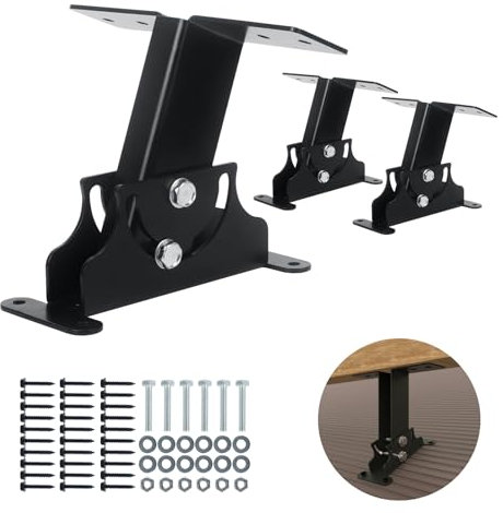 Confezione da 3 staffe resistenti regolabili per pergola, kit hardware per copertura del patio, adatto a travi in legno