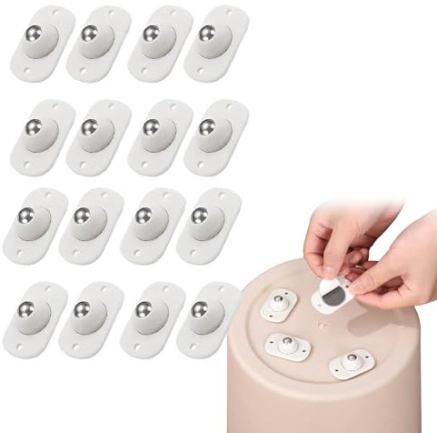 Mini Möbelrollen, 12 Stück Möbelrollen Klein, Rollen Möbelrollen, Möbelrollen Flach, Kugelrollen für Möbel Selbstklebende, Edelstahl Metallkugeln Möbelrollen, Rollen für Aufbewahrungsbo