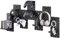 PEGZONE Controller and Headphone Holder Wall Mount, Modular Gaming Pegboard with Accessories, Controller Stand for Xbox PS5 PS4 Switch, Video Game Storage, Disc Shelf Organizer, 7pcs Pegboard, Black