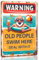 Generic Metall-Blechschild mit Aufschrift Warning Old People Swim Here, Retro-Schild, Pool-Poster für Bauernhaus, Schwimmbad, Heimdekoration, Innen- und Außenbereich, 20,3 x 30,5 cm