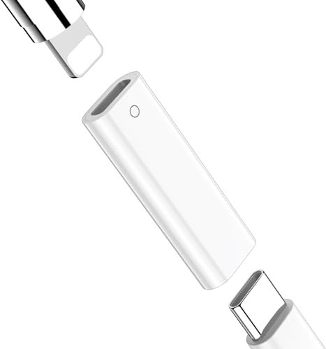 Adattatore da USB C a IPencil, Caricabatterie per Apple Pencil (prima generazione), Emparejamiento Bluetooth con ipad (decima generazione), Adattatore (femmina) USB C a (femmina) per Lightning