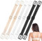 6 Stück Bh Träger Clip Rutschfeste Verstellbarer BH Träger Halter Non Slip Strap Holder Elastischer Antirutsch Trägerhalter Clip Damen (2 Schwarz Weiß Hautfarbe)