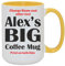 Personalised Big Mug - 15oz Large Coffee Tea Mug Funny Gift for Coffee Tea Lover - Create Your Own Custom Name Cup (Yellow)