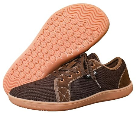 Chaussures Pieds Nus Orthopédiques Chaussures à Fond Plat Maille Respirante et Confortable Conception à Bout Large Basquettes Basket Marche Sneakers Casual Lacets Élastiques pour Hommes et Femmes