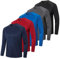 Cimic Mens Long Sleeve T Shirt Gym Running Moisture Wicking Athletic Tops Quick Dry Long Sleeve T-Shirts Sport Training Performance Tops Multipack（T0722-BGNBR-M）