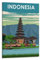 Fbaoda Indonesien-Poster, Motiv: Vitger, Reiseposter, Leinwandkunst, Wanddekoration, Zimmer, Hausdekoration, Schlafzimmer, Büro, Poster, Drucke, Wandkunst, Paitings, rustikale Heimdekoration für