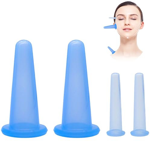 Set of 4 Schröpfgläser Silikon,Schröpfen Silikon Schröpfset Facial Silikon set,Schröpfgläser Face Schröpfen,Cupping Cupping Massager Vacuum Relax,Facial Cupping Schröpfglas Saugnapf Verspannungen