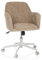 hjh LIVING Homeoffice Stuhl gepolstert SOLAO Home Schreibtischstuhl Drehstuhl höhenverstellbar, Wippfunktion, Stoff Beige