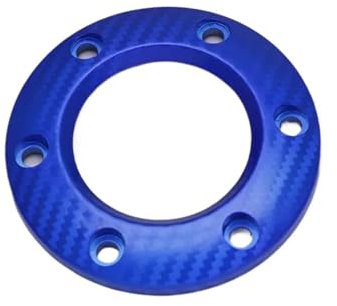 Auto Lenkrad Universelle 70 Mm PCD Lenkräder Hupenknopfabdeckung Autorennen Sportlenkrad Hupenknopf Haltering(BLAU-1)