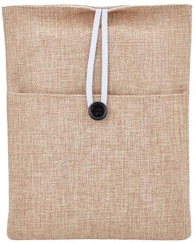 CRASPIRE Braune Buchhülle Aus Baumwollgewebe Buchumschlag Mit Knopf Waschbar Wiederverwendbar Schutztuch Für Notizbuch Scrapbooking DIY Basteln Für Erwachsene Für Gebundene Taschenbücher Buchliebhaber