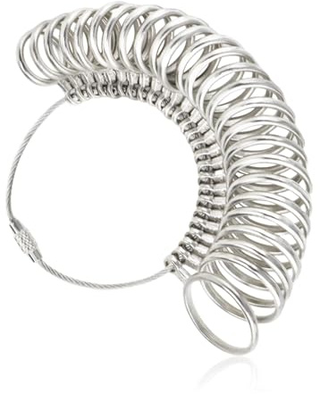Ring Sizer UK Measurement Tool, Professional Ring Measurer A-Z Metal Steel,Ring Gauges Finger Sizer UK,Universal Ring Sizing Kit, Reusable,for Women's and Men's Finger Jewellery Sizing Tool