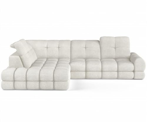 Ecksofa elektrisch ausfahrbar TOLLO L Schlaffunktion Bettkasten Wersal, Material Now or Never (Now or Never 06, Links)