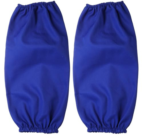 sourcing map Welding Sleeves Flame Retardant Cotton Welding Work Sleeves Fit Men and Women Heat Flame Resistant Arm Protection Gardening Sleeve for Welding Machining Metal Handling, Blue