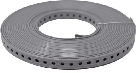 Lancelot Montagelochband kunststoffummantelt 19mm x 10 Meter | Loch-Ø 6,5 mm | Montageband zur Befestigung von Rohren, Leitungen und Kabeln